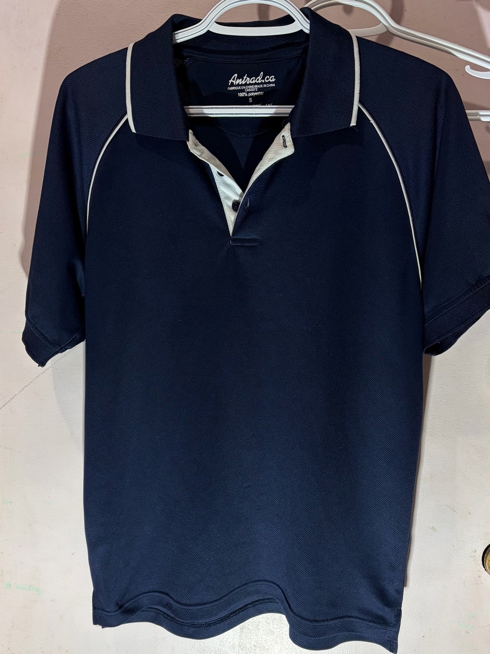 Men's Navy Polo with Contrast Trim